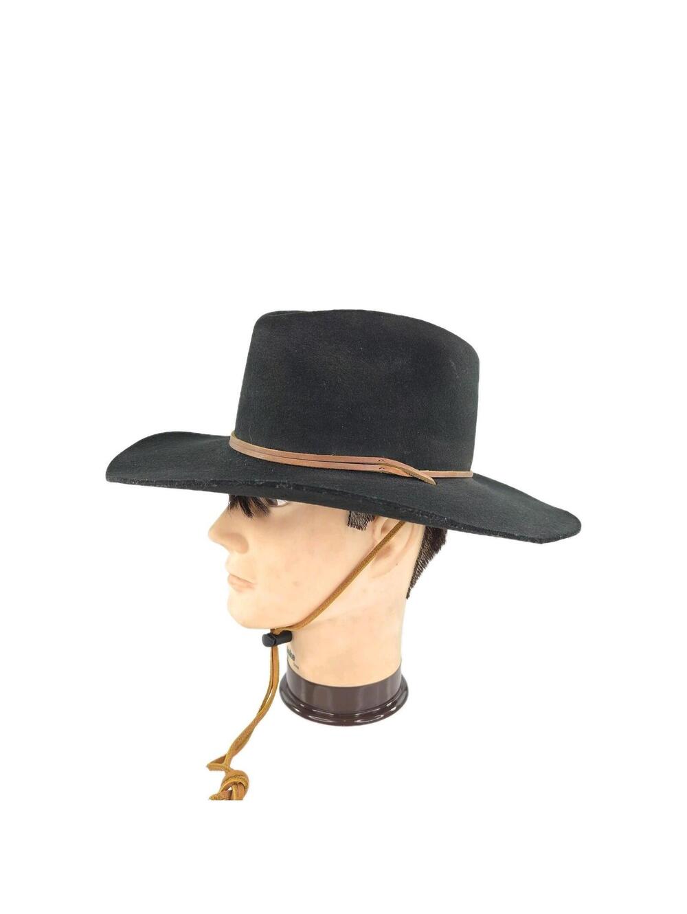 Stetson Kelly Distressed Wool Outback Cowboy Hat Size M Black Western Hats